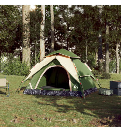 Tente de camping à dôme 3 personnes vert libération rapide