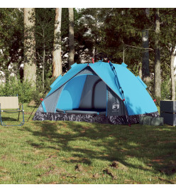 Tente de camping à dôme 3 personnes bleu libération rapide