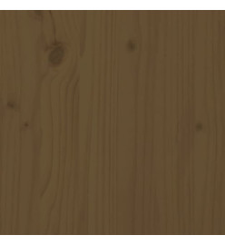 Cadre de lit avec tête de lit marron miel 160x200cm bois massif