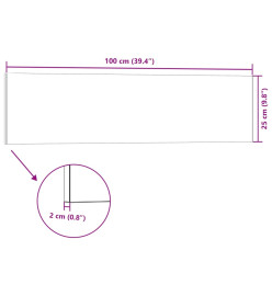 Panneaux muraux 3D 14 pcs marron 100x25 cm EPS