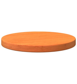 Dessus de table rond cire marron Ø30x2,5 cm bois de pin massif