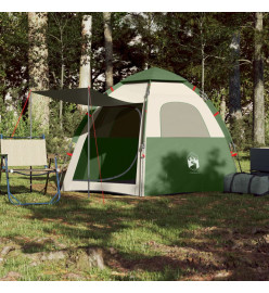 Tente de camping cabine 4 personnes vert libération rapide