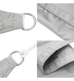 Voile d'ombrage gris clair 5x7x7 m 100% polyester oxford