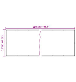 Écran d'intimité de jardin blanc 500x120 cm PVC