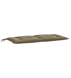 Coussins de banc de jardin lot de 2 taupe mélangé tissu