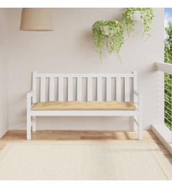 Coussin de banc de jardin beige mélangé 150x50x7 cm tissu