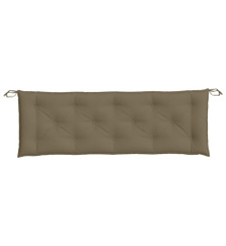 Coussin de banc de jardin taupe mélangé 150x50x7 cm tissu