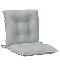 Coussins de chaise à dossier bas lot de 6 gris clair mélangé