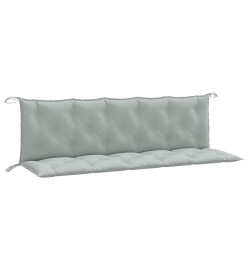 Coussins de banc de jardin lot de 2 gris clair mélangé tissu