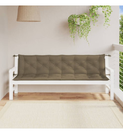 Coussins de banc de jardin lot de 2 taupe mélangé tissu