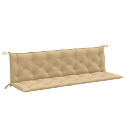 Coussins de banc de jardin lot de 2 beige mélangé tissu