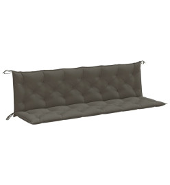 Coussins de banc de jardin lot de 2 gris foncé mélangé tissu