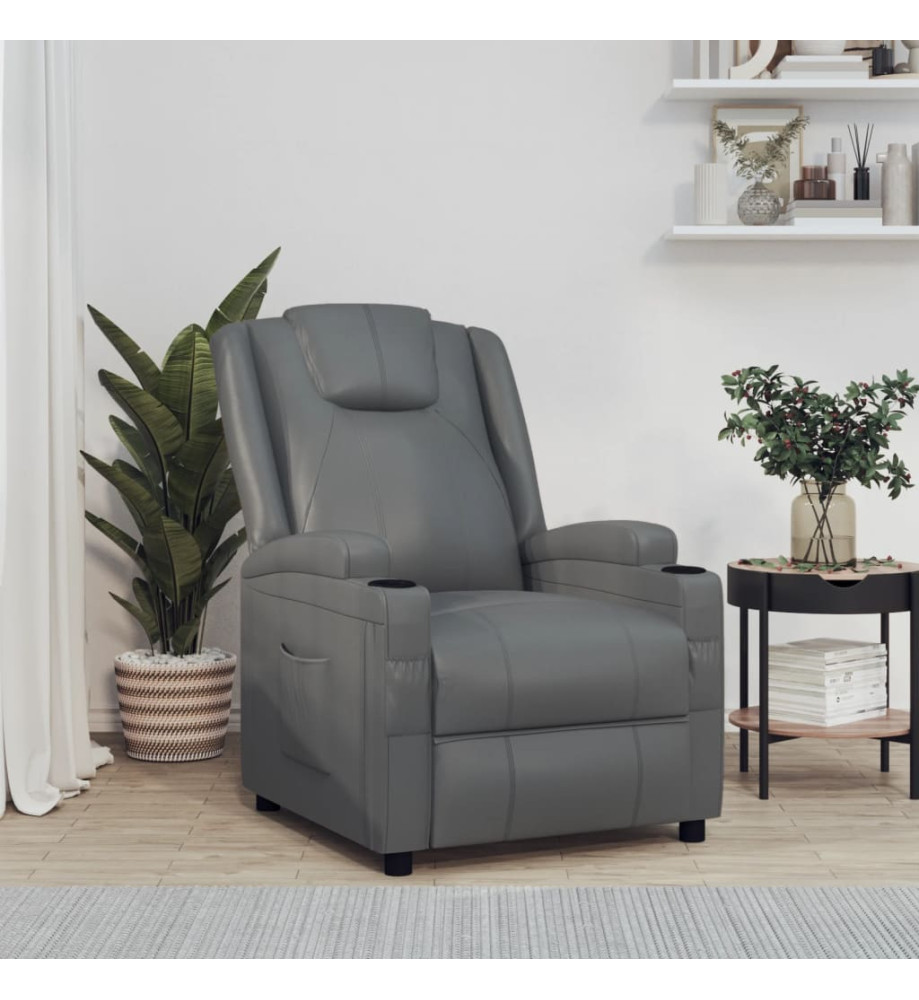 Fauteuil inclinable Anthracite Similicuir