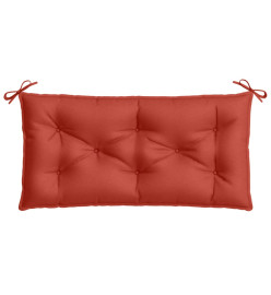 Coussin de banc de jardin rouge mélangé 100x50x7 cm tissu