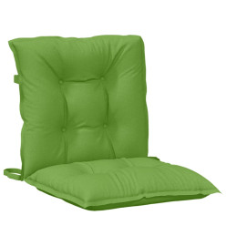 Coussins de chaise à dossier bas lot de 4 vert mélangé tissu