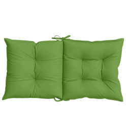 Coussins de chaise à dossier bas lot de 4 vert mélangé tissu