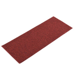 Tapis d'escalier autocollants Rectangulaire 15pcs 60x25cm Rouge