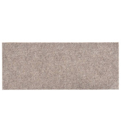 Tapis d'escalier autocollants Rectangulaire 15 pcs 60x25cm Crème