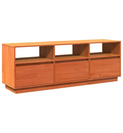 Meuble TV cire marron 140x37x50 cm bois pin massif