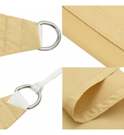 Voile d'ombrage sable 3,5x3,5x4,9 m 100 % polyester oxford