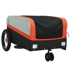 Remorque de vélo noir et orange 30 kg fer