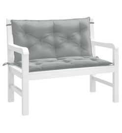 Coussins de banc de jardin lot de 2 gris clair mélangé tissu