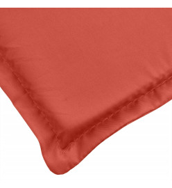 Coussin de banc de jardin rouge mélangé 150x50x7 cm tissu