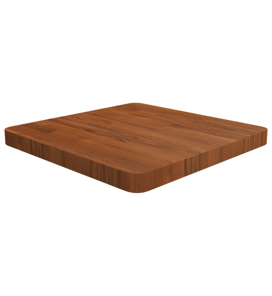 Dessus de table carré Marron foncé 50x50x4cm Bois chêne traité