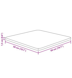 Dessus de table carré 50x50x1,5 cm Bois chêne massif non traité