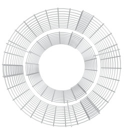 Foyer en gabion Ø 50 cm Fer galvanisé