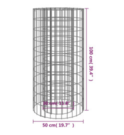 Foyer en gabion Ø 50 cm Fer galvanisé