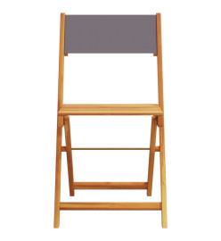 Chaises de jardin pliantes lot de 6 tissu et bois massif