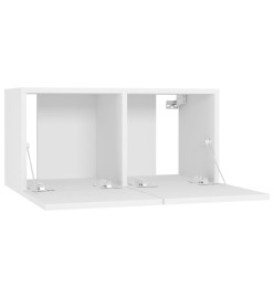 Meubles TV suspendus 2 pcs Blanc 60x30x30 cm