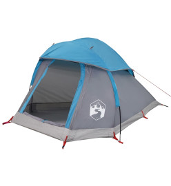 Tente de camping à dôme 1 personne bleu imperméable