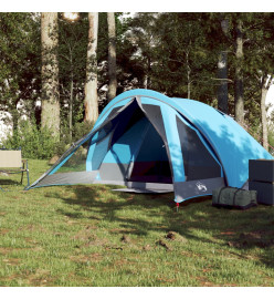 Tente de camping de cabine 4 personnes bleu imperméable