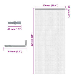 Moustiquaire de porte à chaîne 100x226 cm aluminium