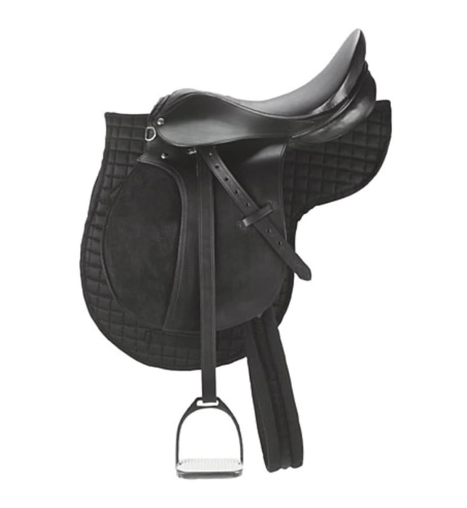 Kerbl Selle de poney en cuir Noir 32196