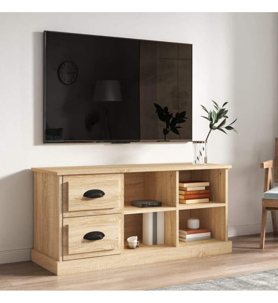 Meuble TV chêne sonoma 102x35,5x47,5 cm bois d'ingénierie