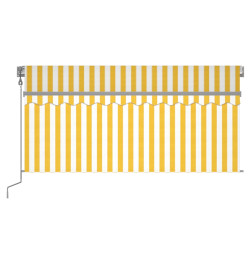 Auvent automatique avec store capteur de vent LED Jaune/blanc