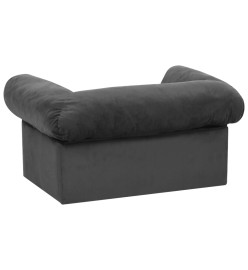 Canapé pour chien avec tiroir Gris foncé 75x50x38 cm Peluche