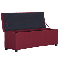 Banc avec compartiment de rangement 116 cm Bordeaux Polyester