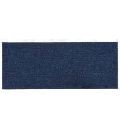 Tapis d'escalier autocollants Rectangulaire 15 pcs 60x25cm Bleu