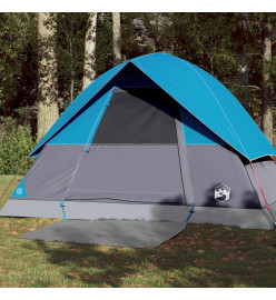 Tente de camping à dôme 3 personnes bleu imperméable