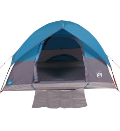 Tente de camping à dôme 3 personnes bleu imperméable