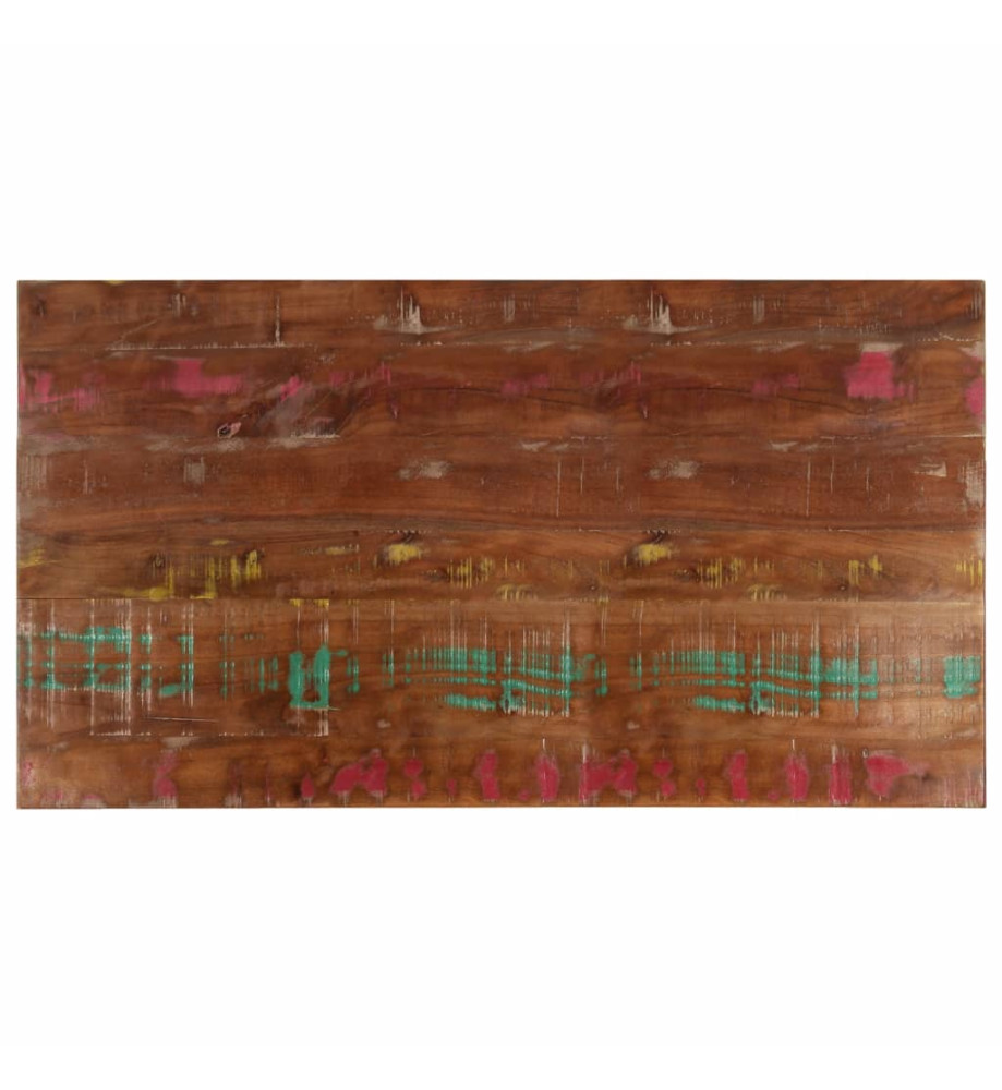 Dessus de table 120x70x2,5cm rectangulaire bois massif récupéré