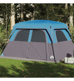 Tente de cabine familiale 6 personnes bleu imperméable