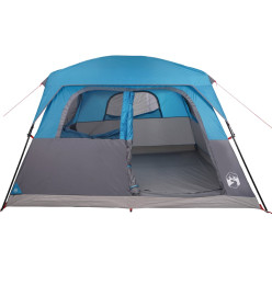 Tente de cabine familiale 6 personnes bleu imperméable