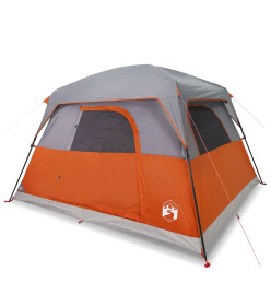 Tente de camping de cabine 4 personnes orange imperméable