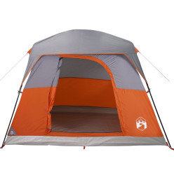 Tente de camping de cabine 4 personnes orange imperméable