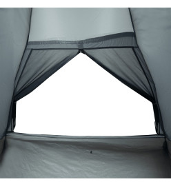 Tente de camping à dôme 4 personnes gris et orange imperméable